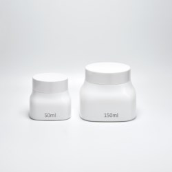 JG-SQ150 150ml Opal Glass Cosmetic Jar